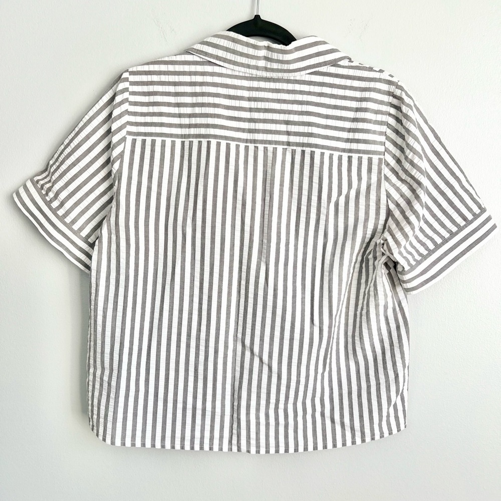 JUST Female Size 38 • Rialto Blouse Stripe Short Sleeve Top. - Picture 6 of 6
